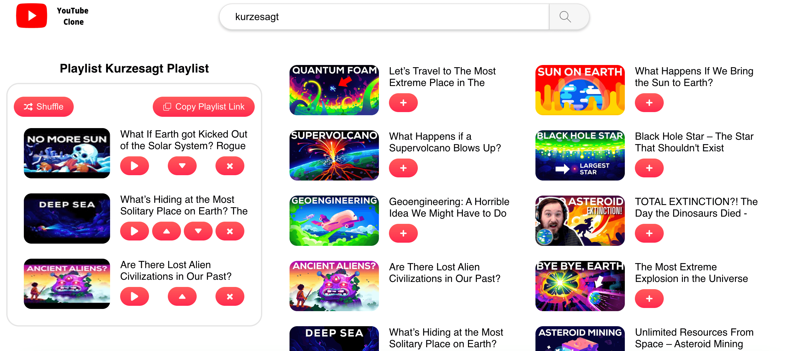 YOUTUBE SHARED PLAYLISTS